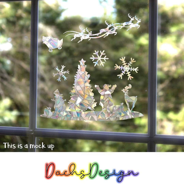 Christmas Scene Rainbow Suncatcher Bundle