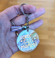 Verdens Beste Mamma Nøkkelring / World's Best Mum Keyring