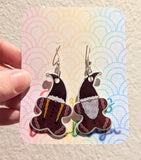 Christmas Gingerbread Gnome Earrings