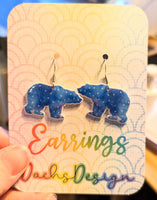 Polar Bear Dangly Earrings