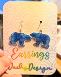 Polar Bear Dangly Earrings