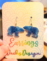 Polar Bear Dangly Earrings