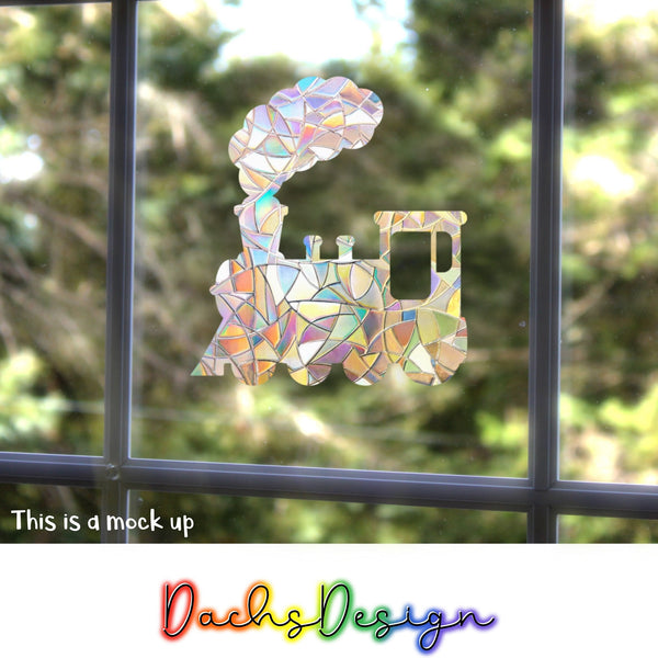 Steam Train Rainbow Suncatcher