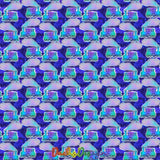 Galactic Steam Train on blue - NON-EXCLUSIVE Seamless Pattern