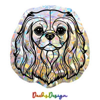 King Charles Spaniel Rainbow  Suncatcher