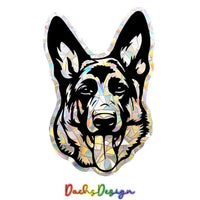 German Shepherd Rainbow Suncatcher