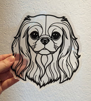 King Charles Spaniel Rainbow  Suncatcher