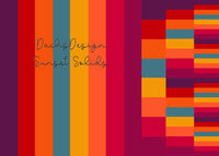 Sunset Stripes Seamless Patterns