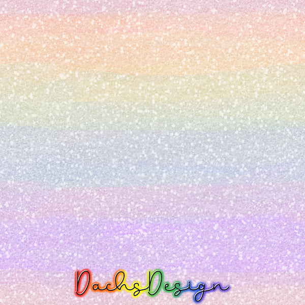 Pale Rainbow Gradient Glitter Stripes Seamless Pattern